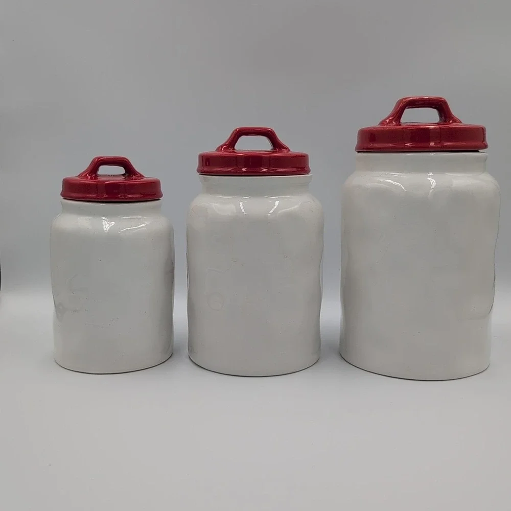 Christmas Canister Set‎ Sprinkle, Dash & Pinch Christmas Holiday 3 Piece Set